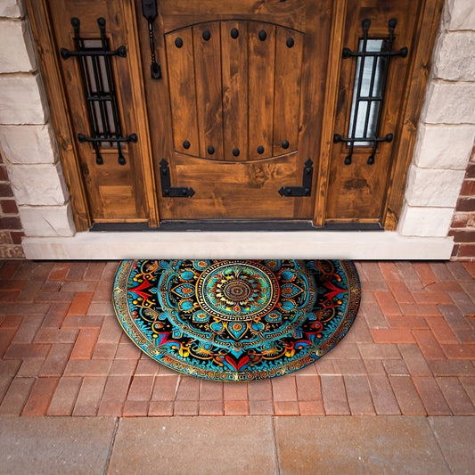 Half-Round Mandala Doormat