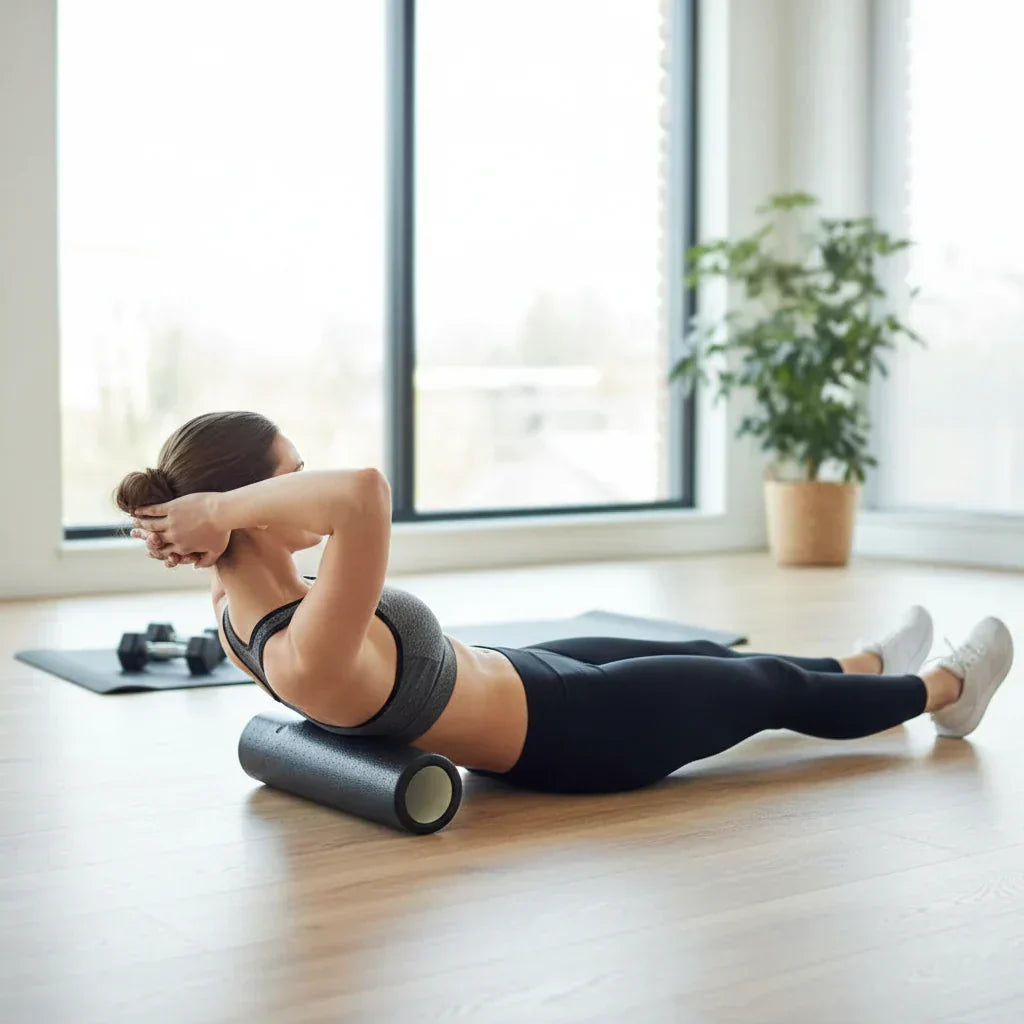 High-Density Foam Roller — 45 x 15 cm Compressed Elastic Cylinder
