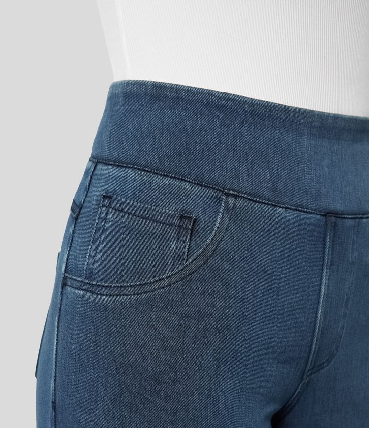 High-Waist Elastic Pants - Stylish & Comfortable