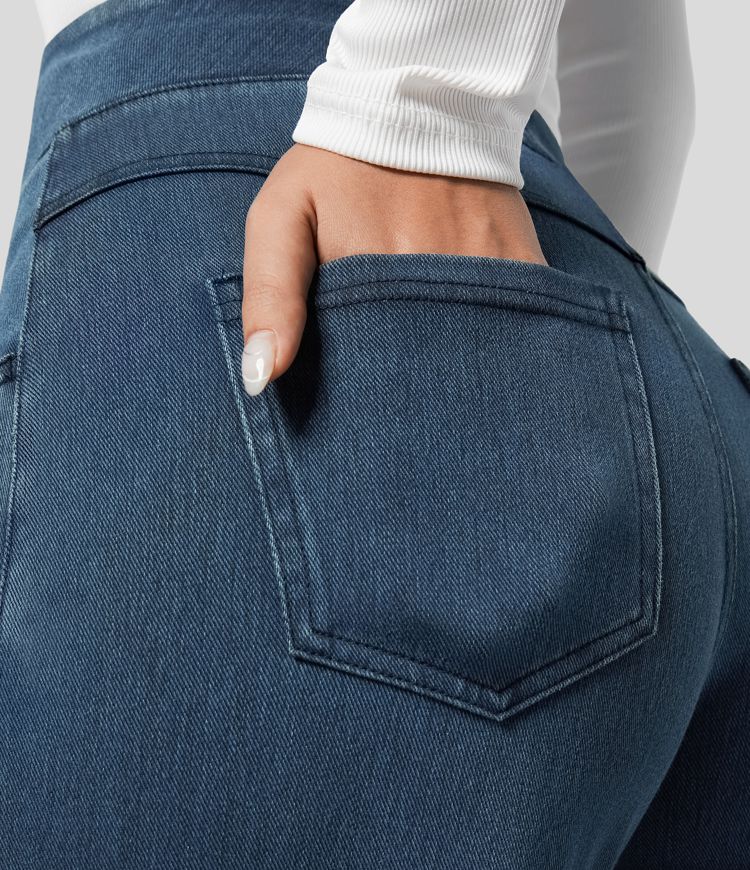 High-Waist Elastic Pants - Stylish & Comfortable