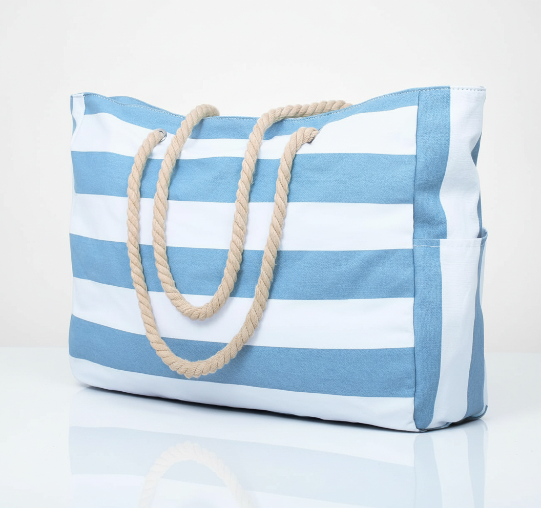 Large Water-Resistant Beach and Everyday Tote Bag - Multiple Colors