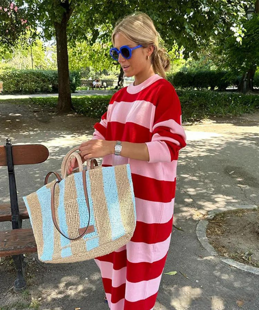 Lightweight Striped Loose-Fit Summer Dress