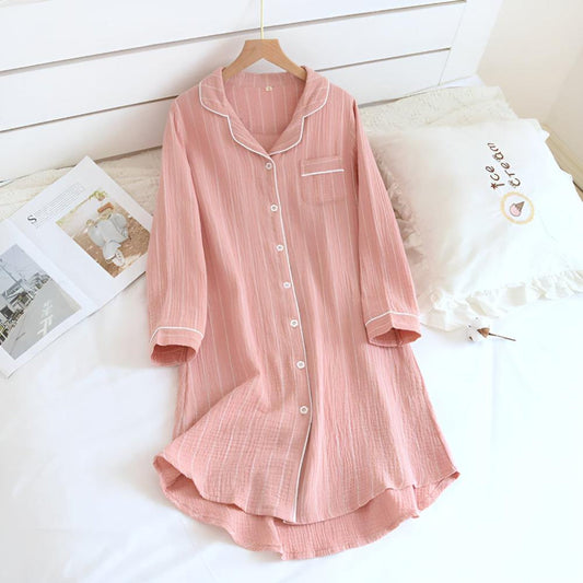 Lightweight Women’s Striped Nightgown