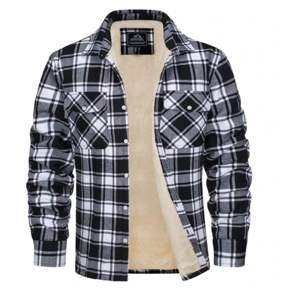 Lined Plaid Shirt Jacket