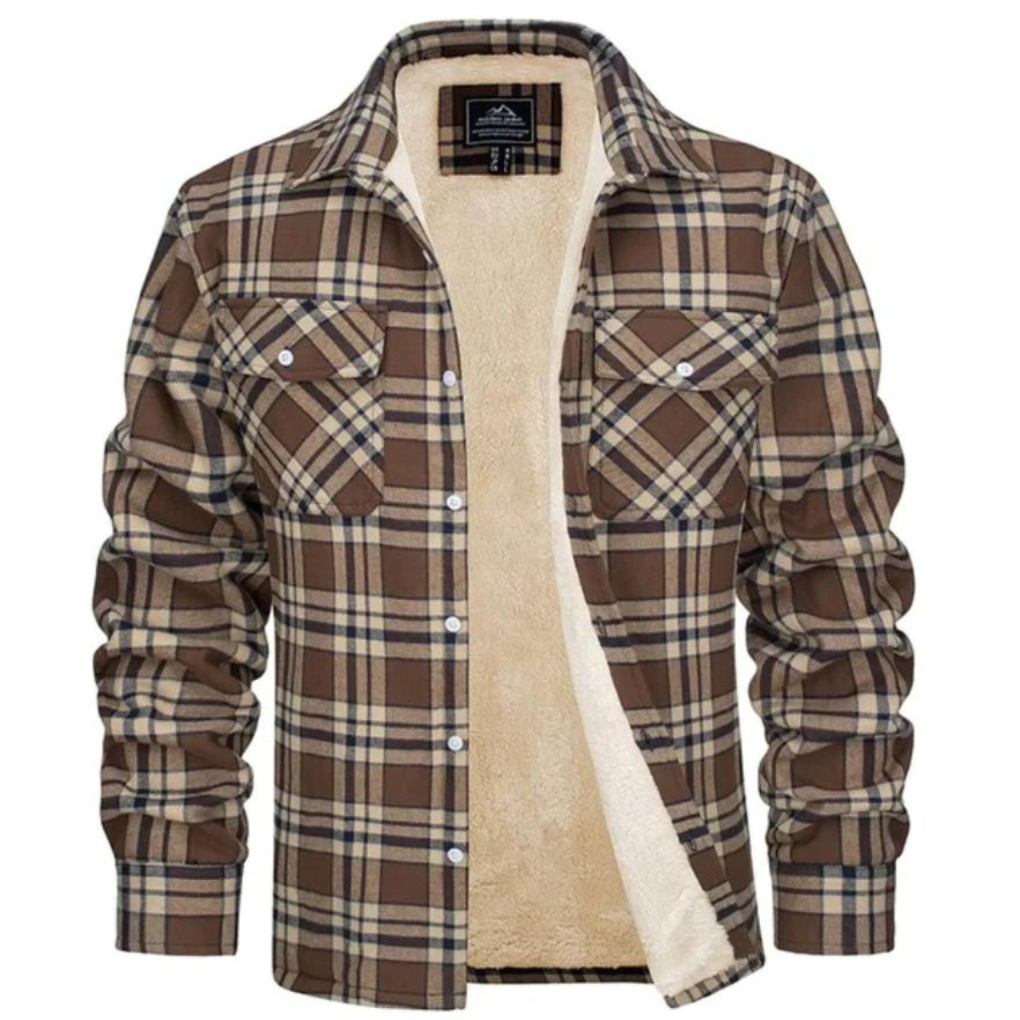Lined Plaid Shirt Jacket