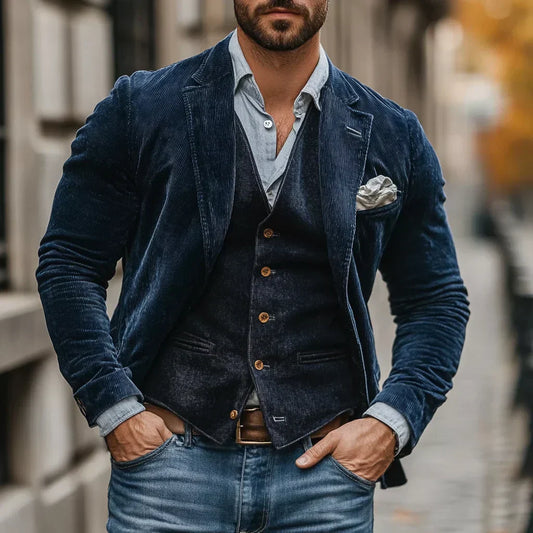 Men's Blazer and Vest Set – Elegant and Versatile Style