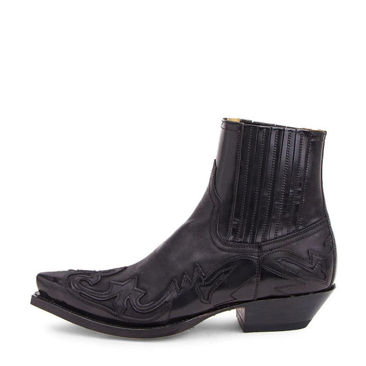 Men's Elegant Western Cowboy Low-Heel Ankle Boots