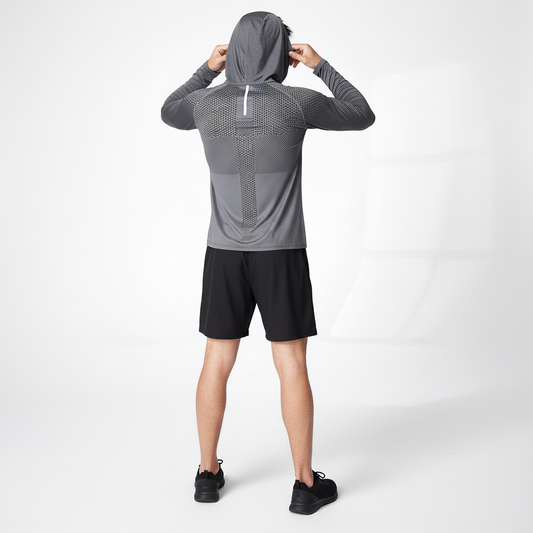 Men's Lightweight Performance Workout Hooded Shirt