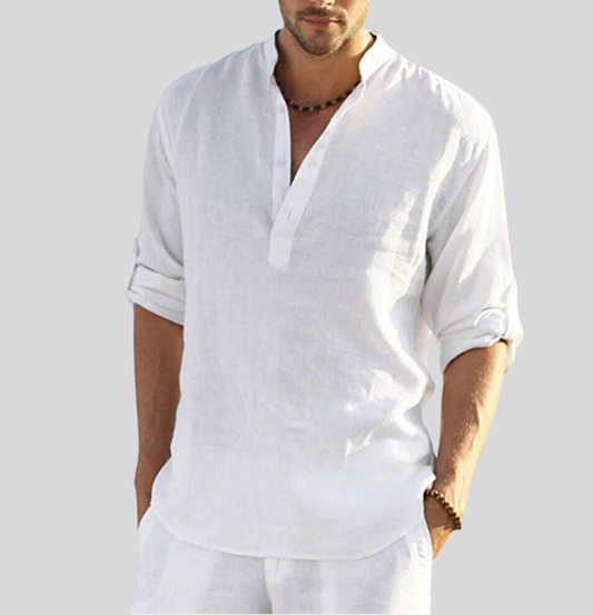 Men's Long Sleeve Henley Shirt