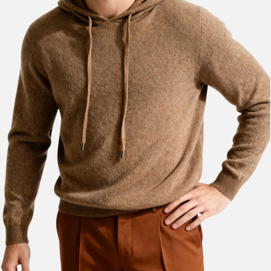 Men's Minimalist Luxury Hooded Sweater for Elegant Everyday Wear