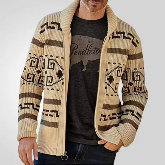 Men's Patterned Cardigan