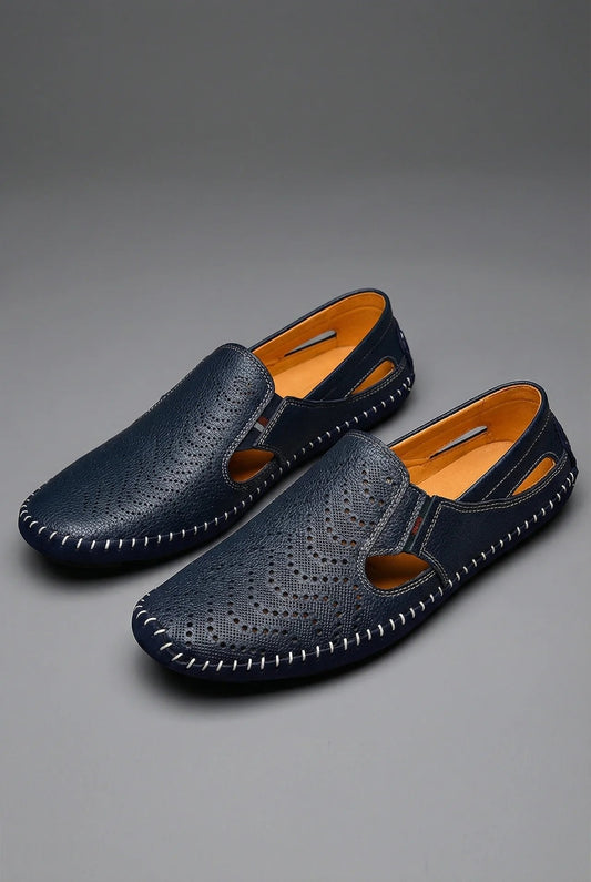 Men's Perforated Breathable Casual Slip-On Driving Loafers