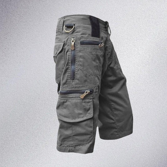 Men's Stylish Capri Cargo Shorts with Multiple Pockets