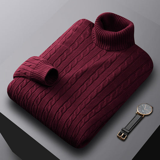 Men's Turtleneck Cable Sweater