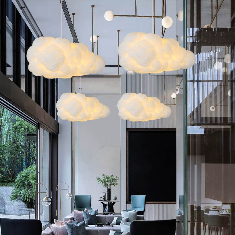 Modern Cloud Pendant Lamp - White Aviation Design