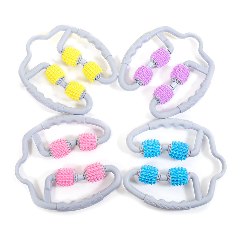 Muscle Massage Roller with 360° Rotating Pressure Points - Ergonomic Design