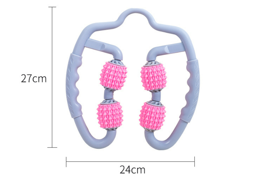 Muscle Massage Roller with 360° Rotating Pressure Points - Ergonomic Design
