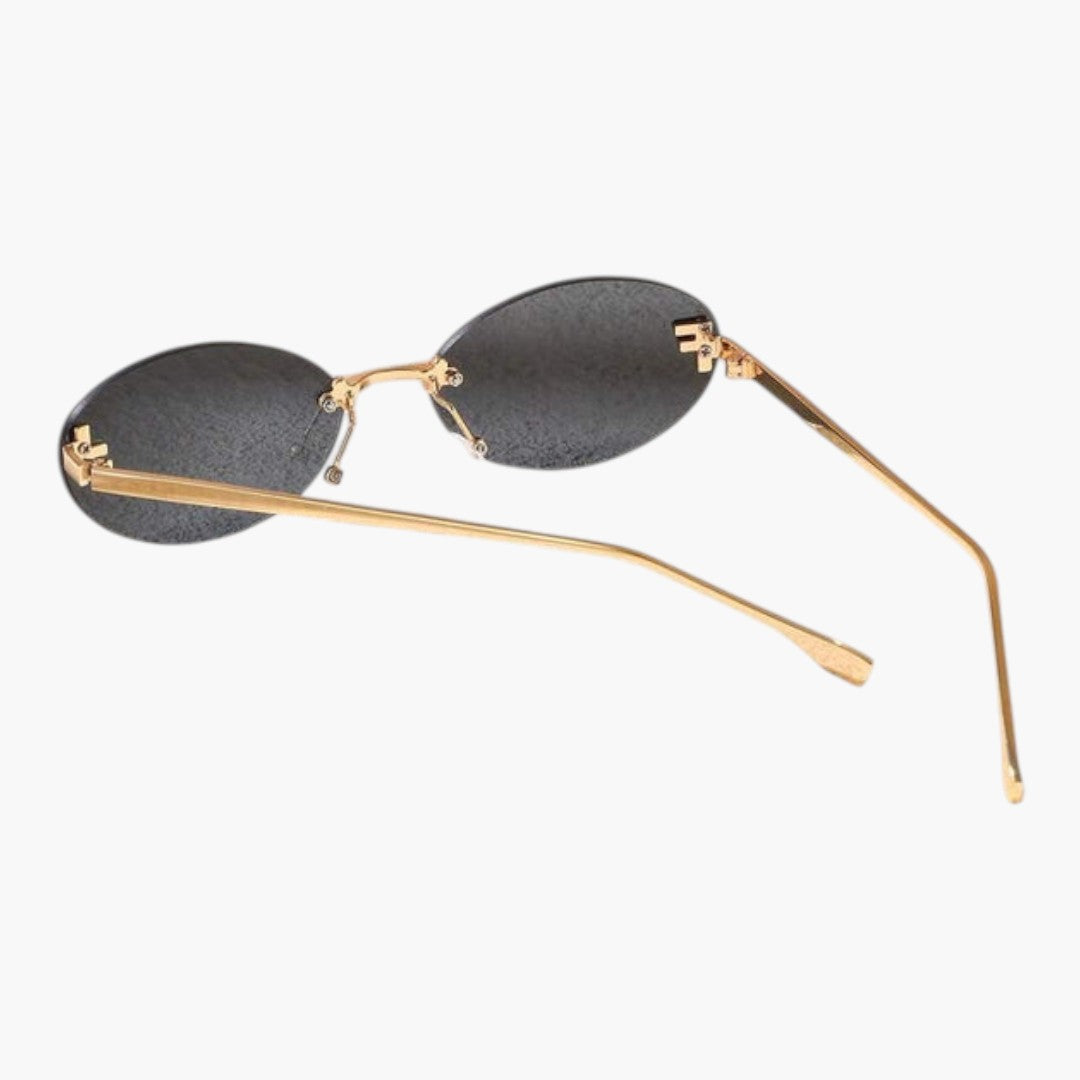 Oval rimless sunglasses