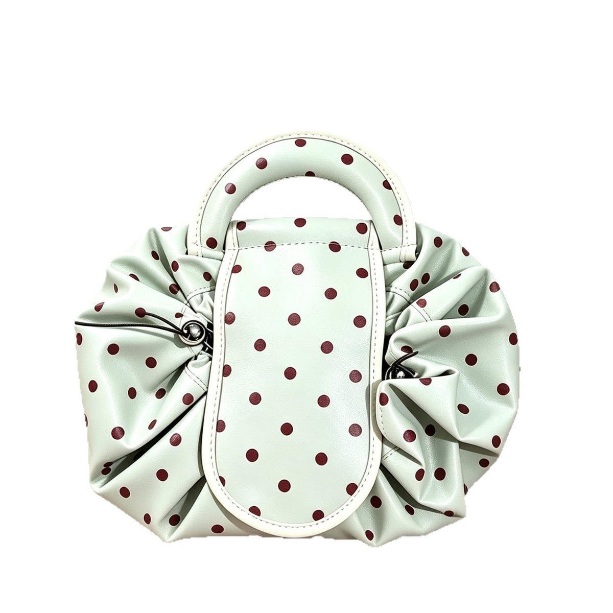 Polka Dot Toiletry Bag with Ruffle Details