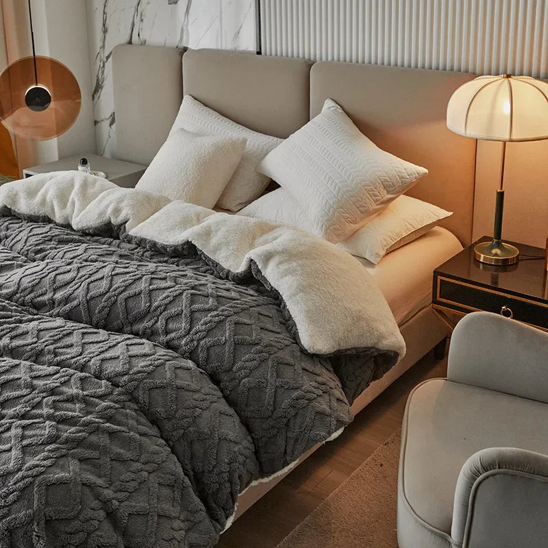 Reversible Cashmere-Look Duvet Cover