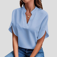 Short Sleeve Lightweight Breathable Blouse