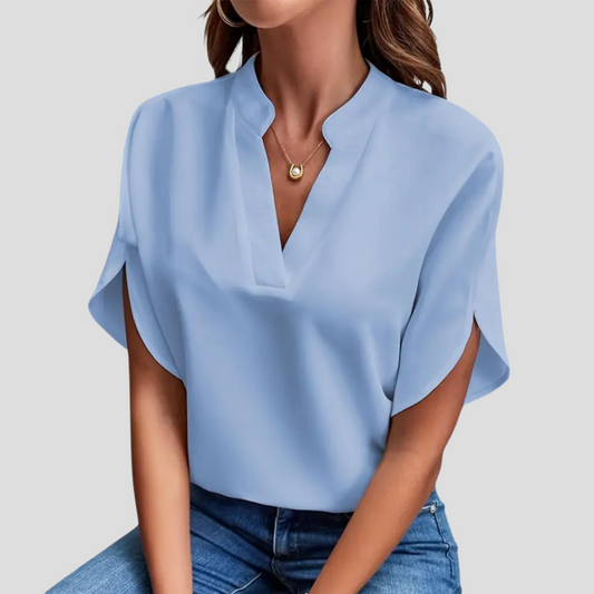 Short Sleeve Lightweight Breathable Blouse
