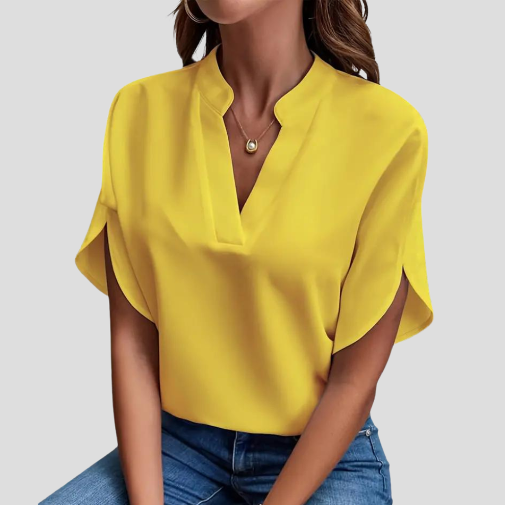Short Sleeve Lightweight Breathable Blouse