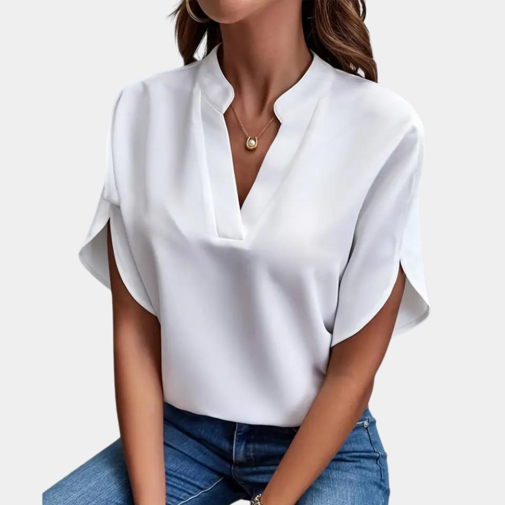 Short Sleeve Lightweight Breathable Blouse