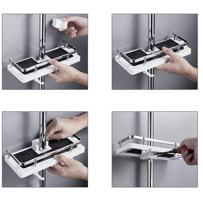 Space-Saving Shower Shelf