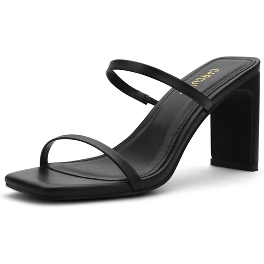 Square Toe Block Heels