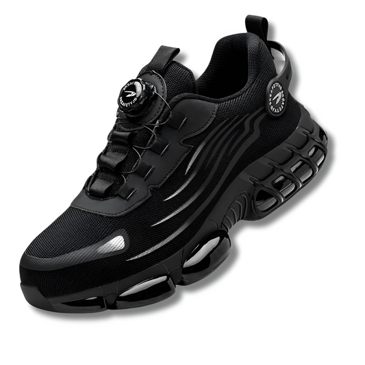 Steel-Toe Work Shoes with Puncture-Resistant Midsole and Slip-Resistant Sole
