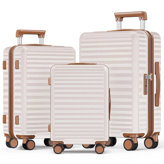 Unisex 3-Piece Hardside Travel Luggage Set