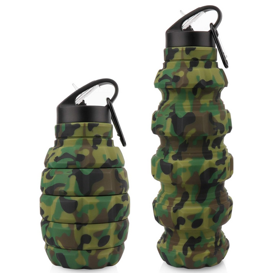Unisex Collapsible Silicone Travel Water Bottle - 19 fl oz