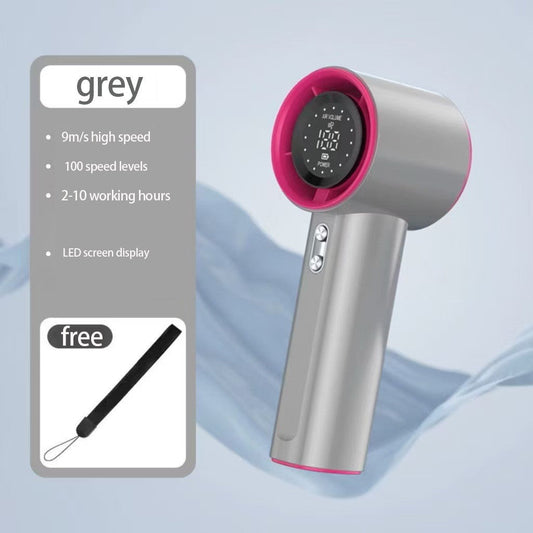 Unisex Compact Cordless High-Speed Digital Display Hair Dryer with Adjustable Speed and Long-Lasting Battery