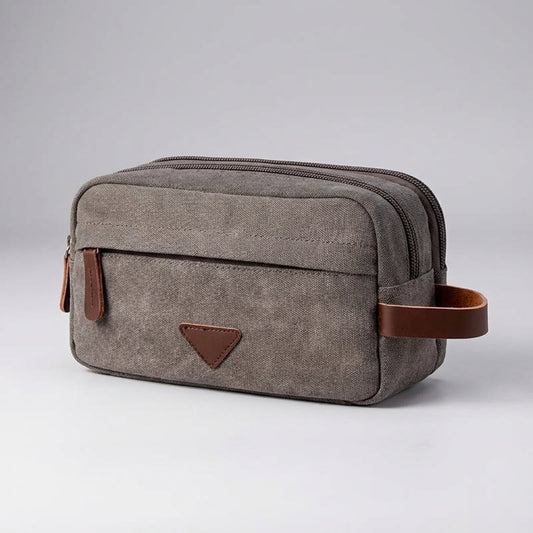 Unisex Double-Compartment Toiletry Bag for Organized Travel