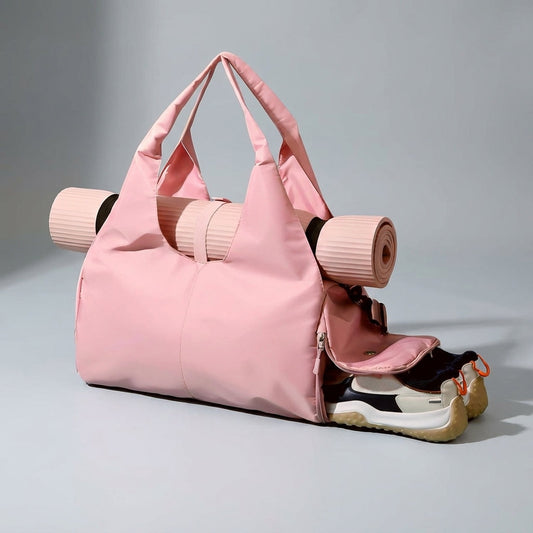 Unisex Water-Resistant Gym Bag with Shoe Compartment