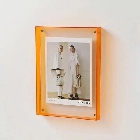 Vibrant Acrylic Photo Frame with Transparent Coloured Edges