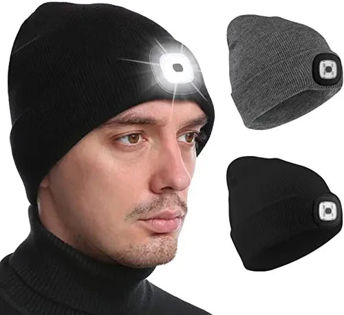 Warm Beanie with LED Light - Robin