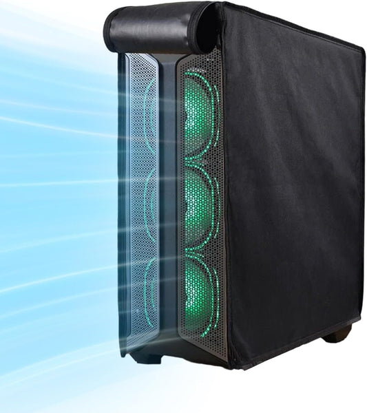 Water-Resistant Computer Tower Dust Cover with Zippers