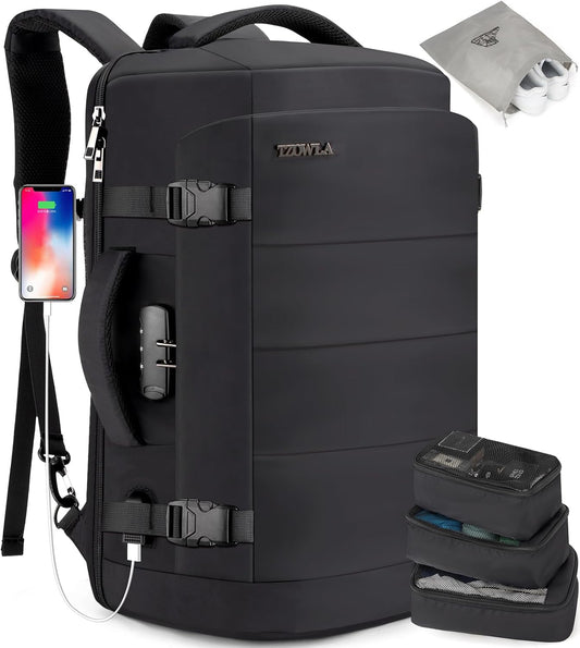 Water-Resistant Travel Laptop Backpack with USB Port & Anti-Theft Lock