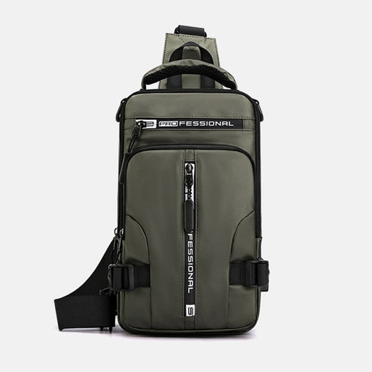 Waterproof Anti-Theft Crossbody Sling Bag with USB Charging Port and Multi-Pocket Design