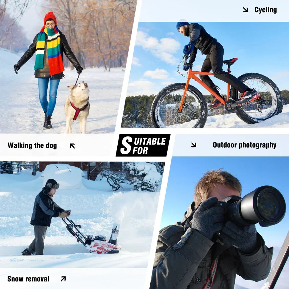 Waterproof Heated Touchscreen Winter Gloves