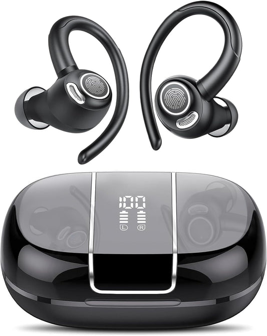 Wireless Bluetooth 5.3 Sports Earbuds with Noise Reduction and 48-Hour Playtime