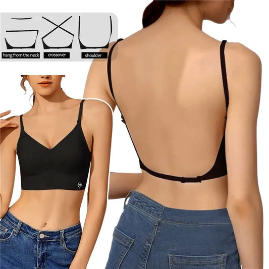 Women's Backless Push-Up Bra - Comfortable and Supportive