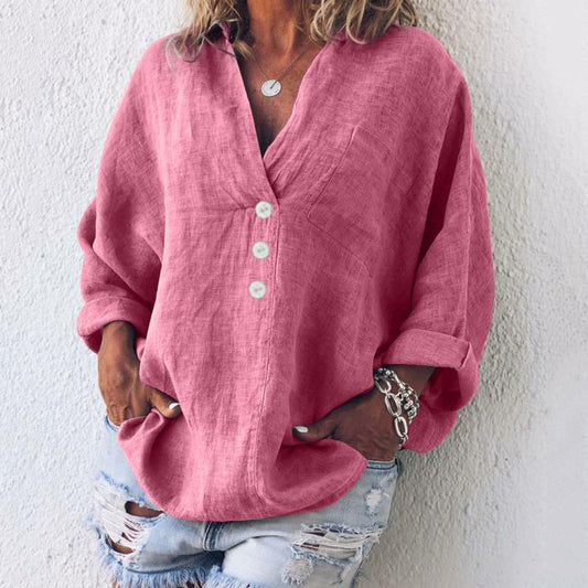 Women's Button-Down Long Sleeve Blouse