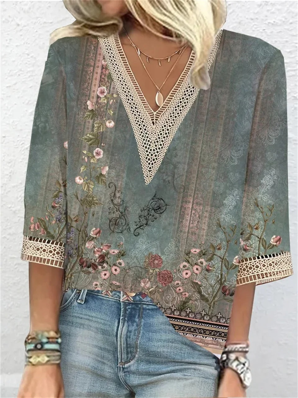 Women's Chic V-Neck Summer Blouse