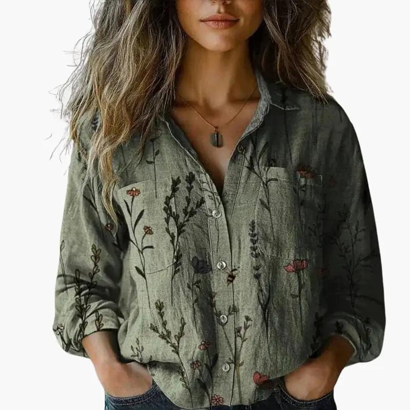 Women's Classic Long-Sleeve Button-Down Shirt
