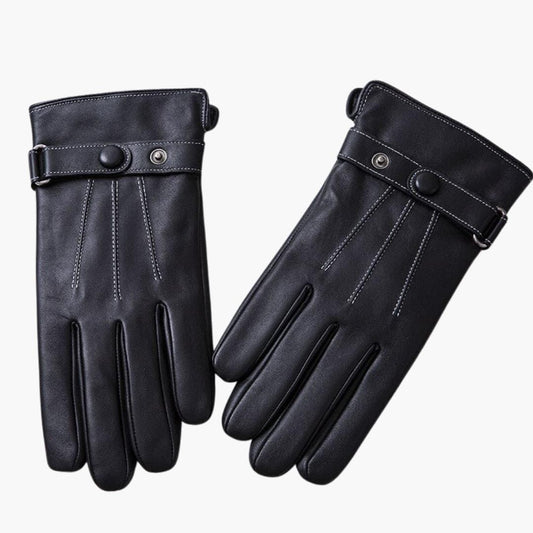 Women's Driving Gloves with Lining and Stitching Details