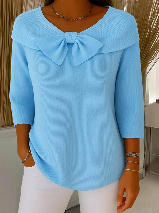 Women's Elegant Bow Detail Sweater