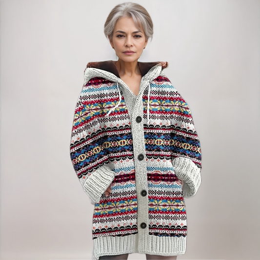 Women's Fair Isle Hooded Cardigan: Timeless Style & Coziness